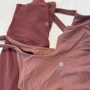 Lululemon Mauve Activewear Set